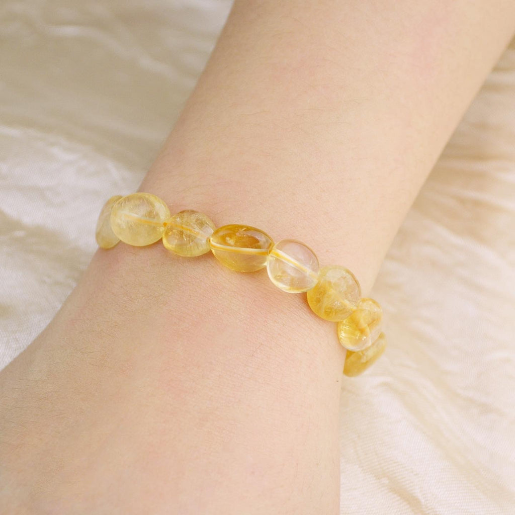 Citrine Pebbles Stretch Bracelet