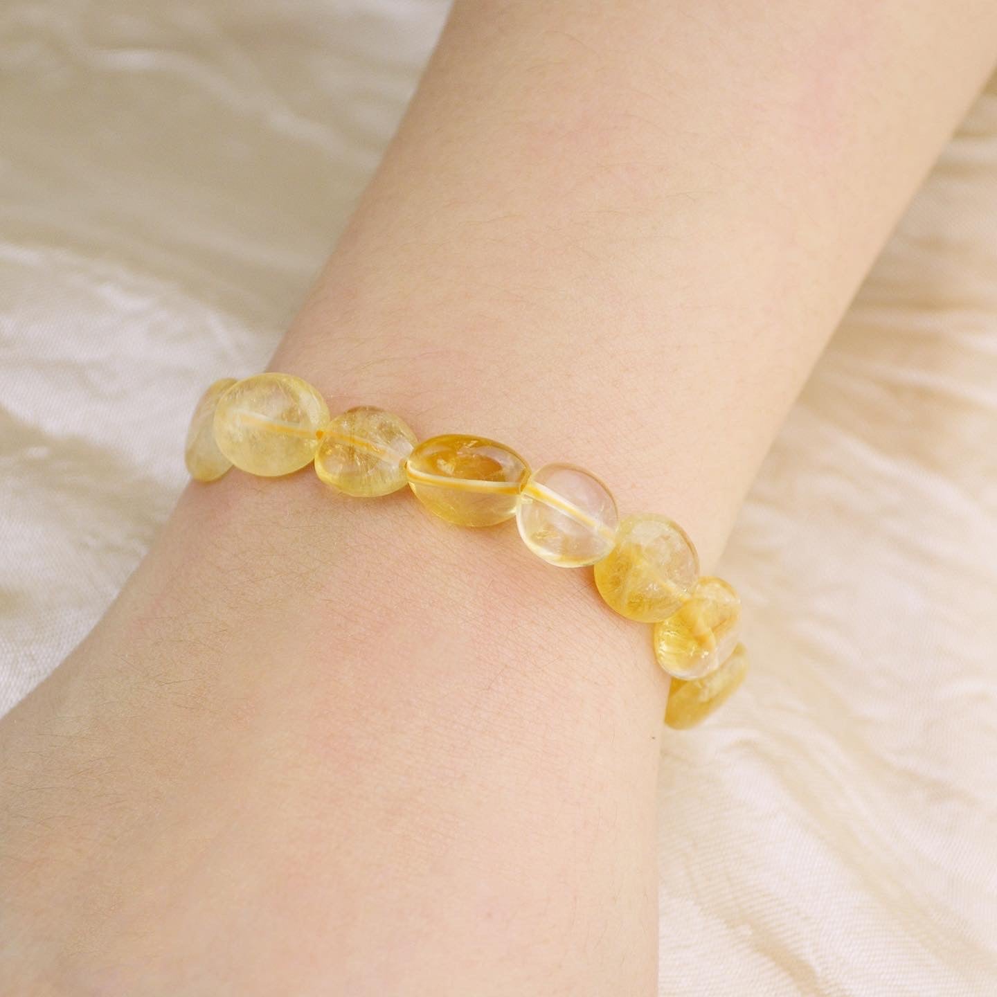 Citrine Pebbles Stretch Bracelet
