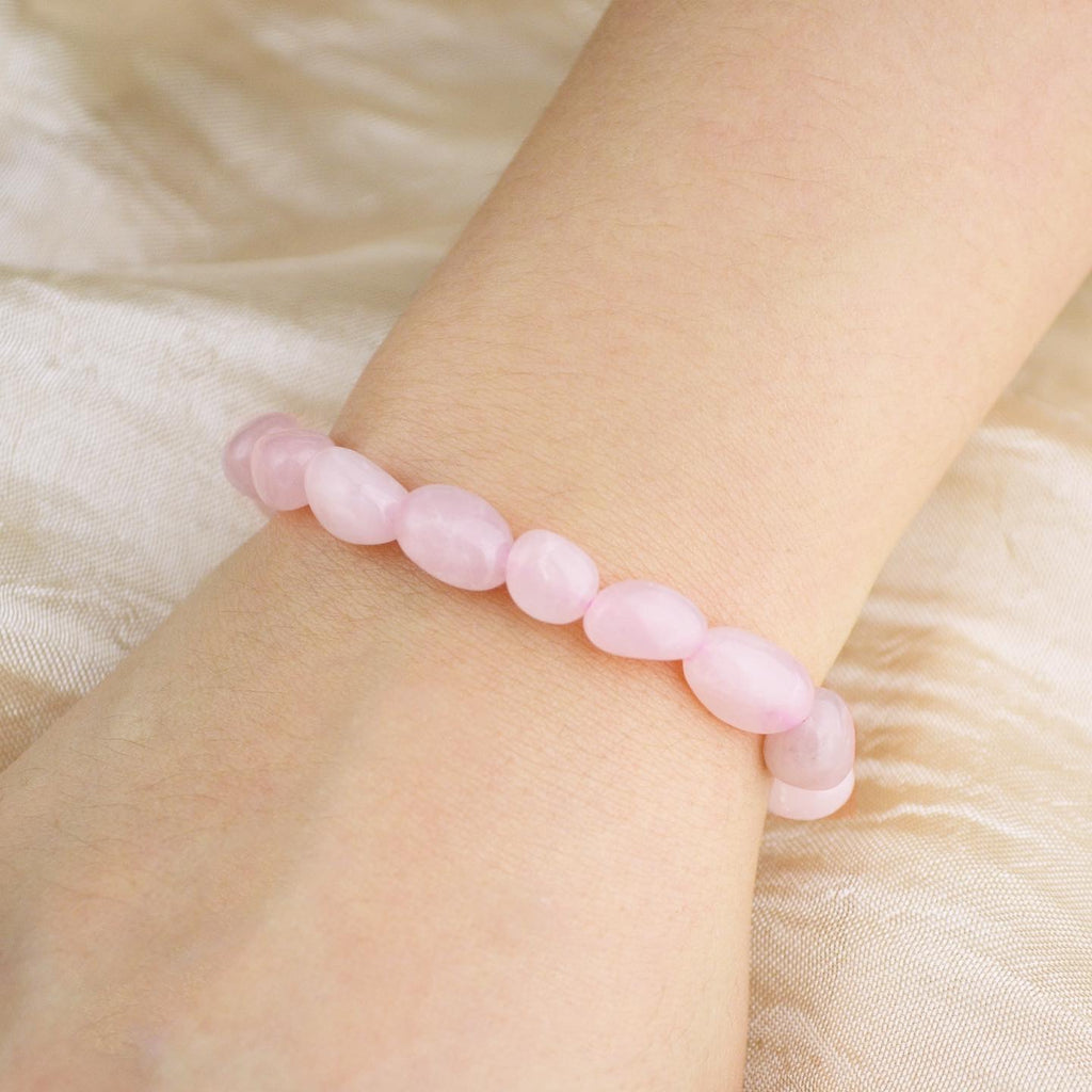 Rose Quartz Pebbles Stretch Bracelet