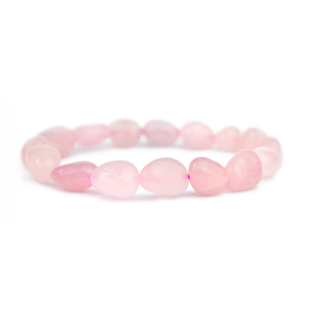 Rose Quartz Pebbles Stretch Bracelet