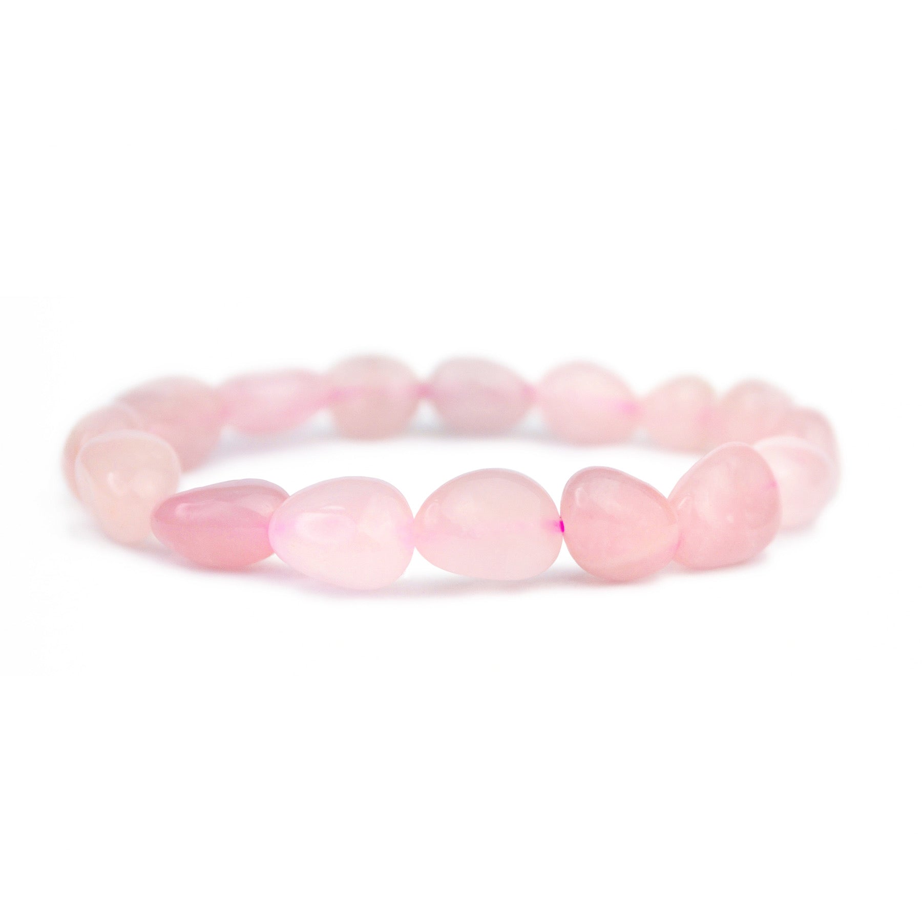 Rose Quartz Pebbles Stretch Bracelet
