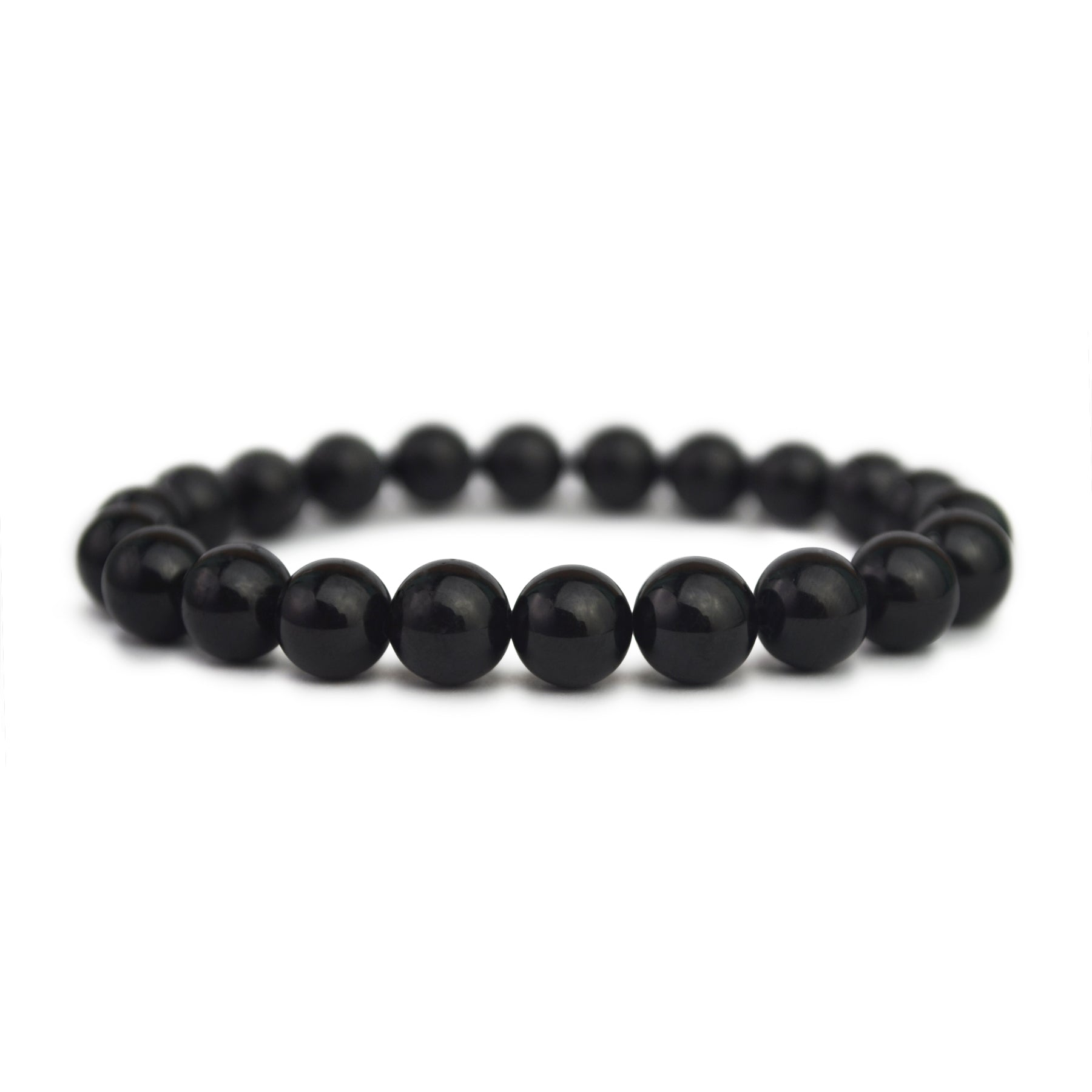 Polished Black Onyx Stretch Bracelet