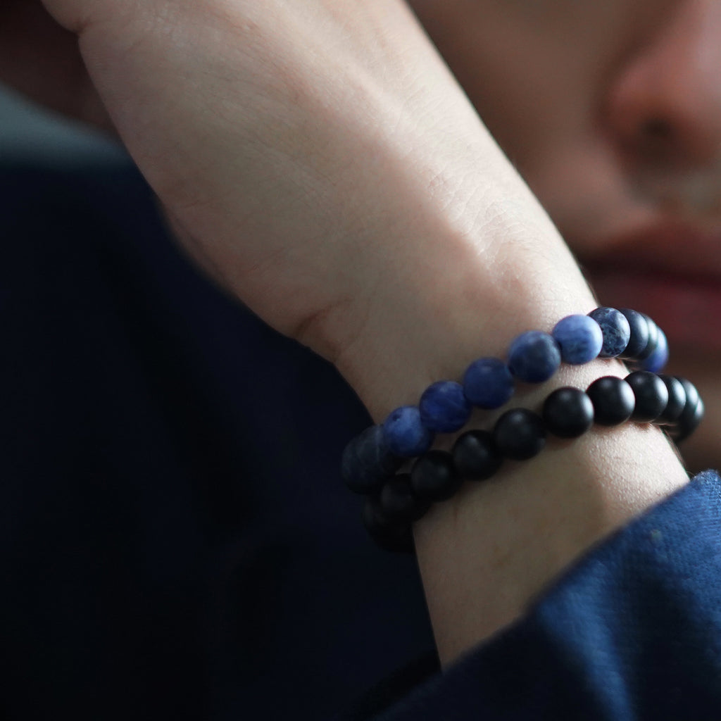 Matte Black Onyx Stretch Bracelet