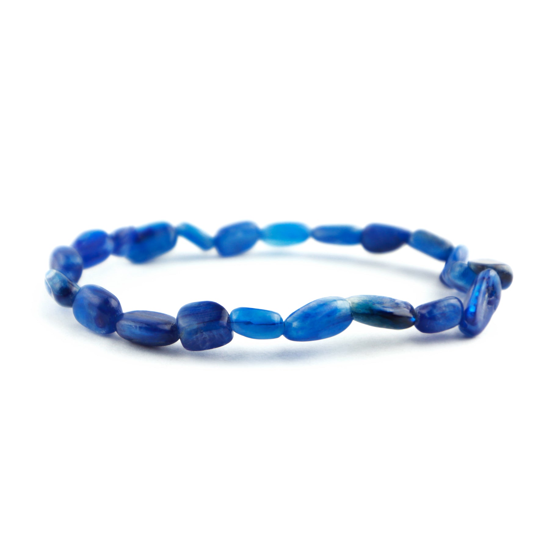 Blue Kyanite Pebbles Stretch Bracelet