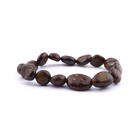 Bronzite Pebbles Stretch Bracelet