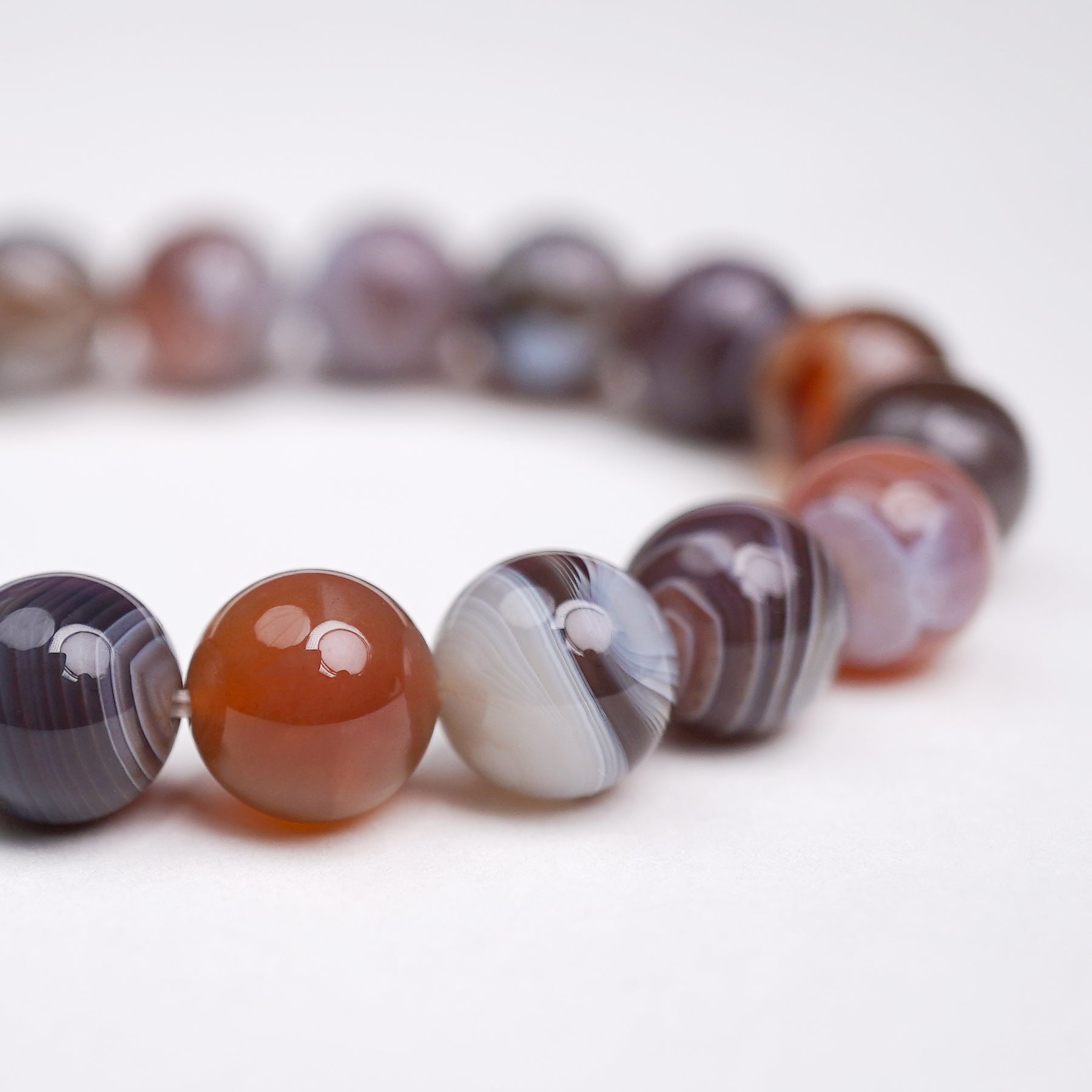 Botswana Agate Stretch Bracelet 10mm