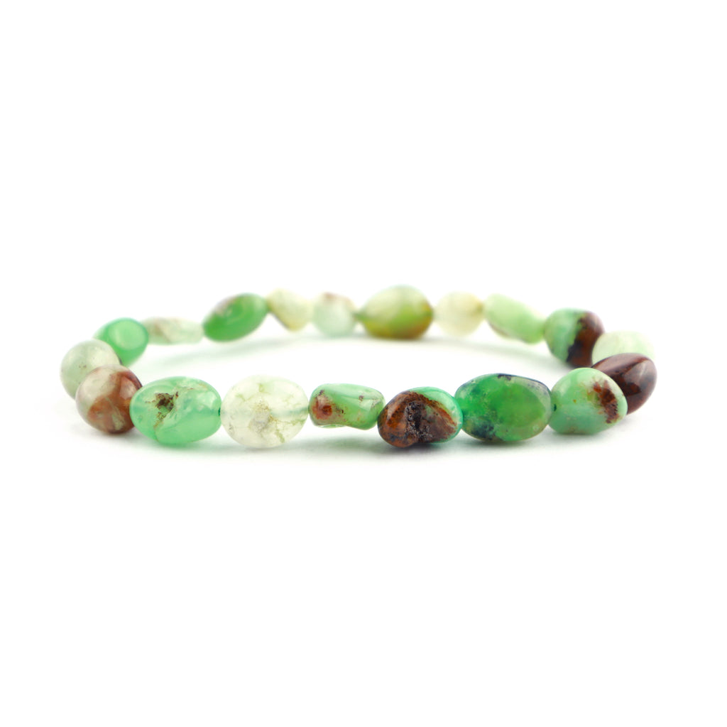 Chrysoprase Pebbles Stretch Bracelet