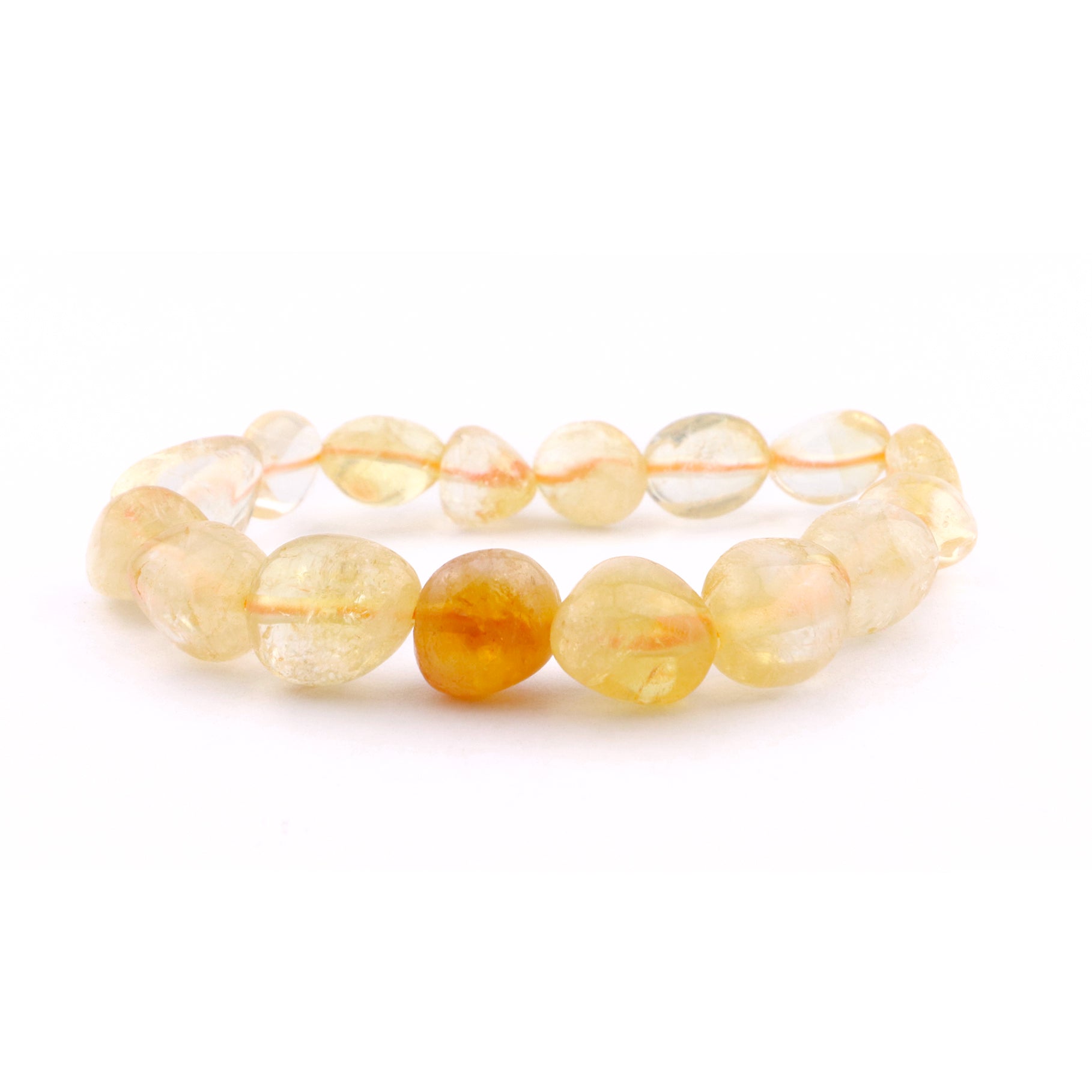 Citrine Pebbles Stretch Bracelet