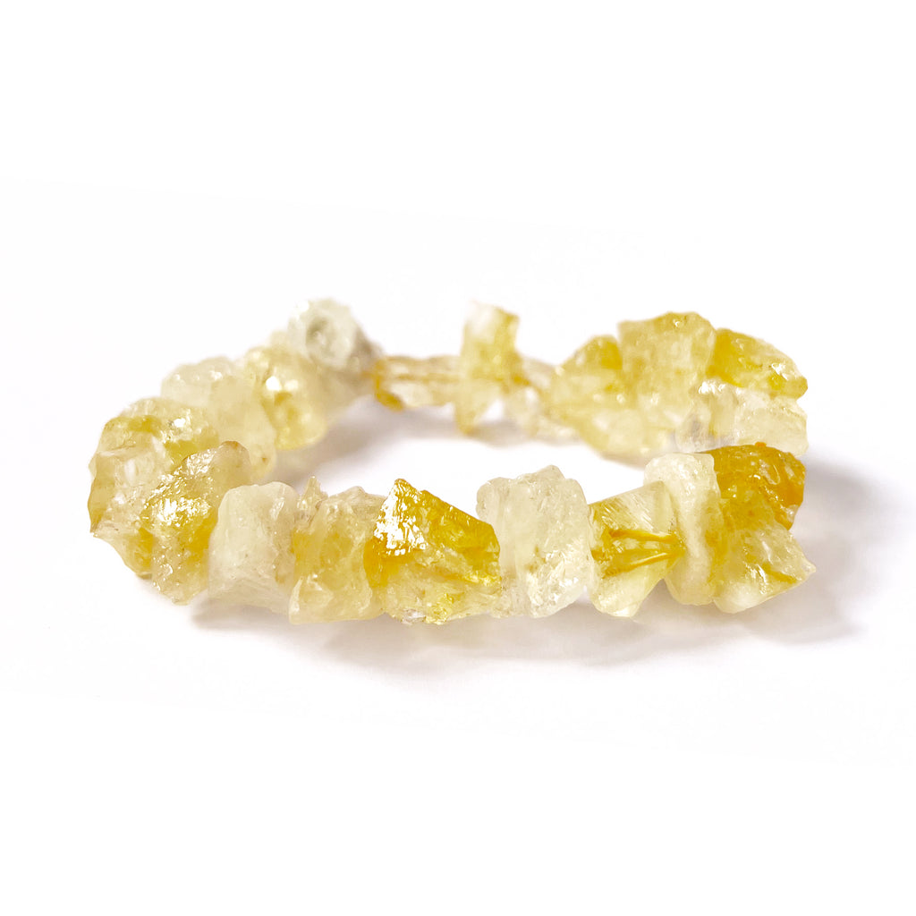 Raw Citrine Stretch Bracelet Medium