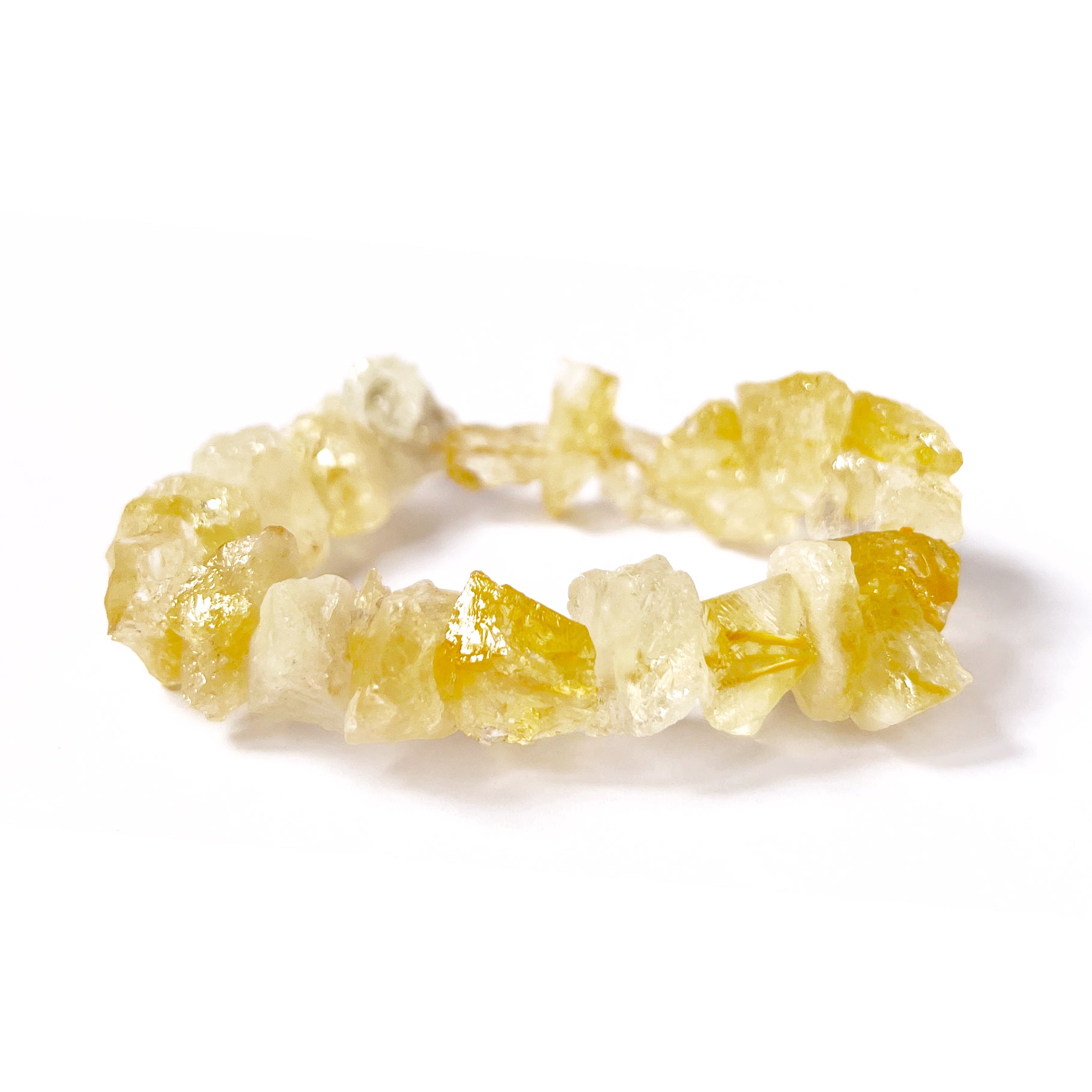 Raw Citrine Stretch Bracelet Medium