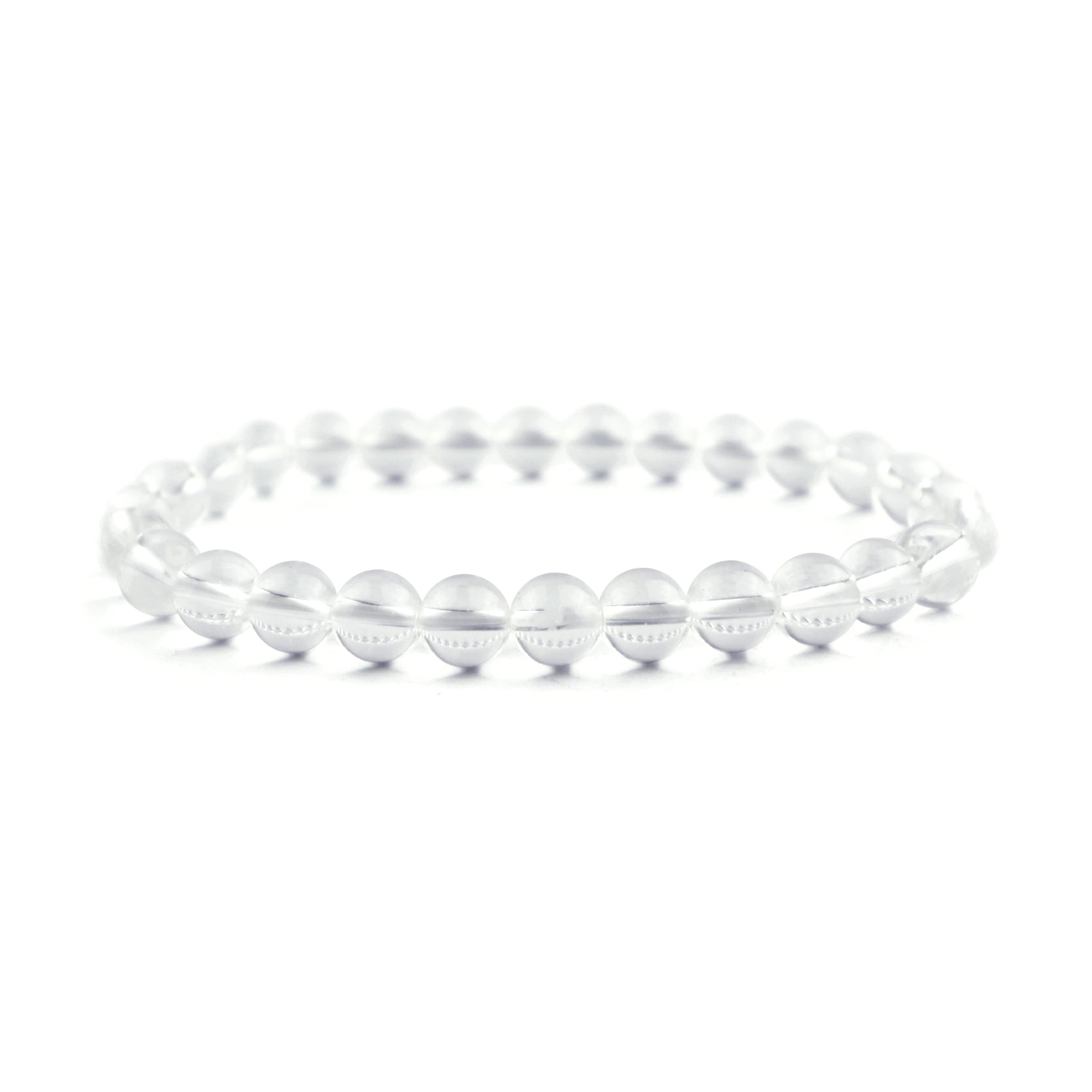 Clear Quartz Stretch Bracelet 6mm