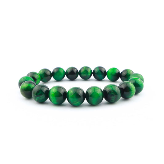 Green Tiger Eye Stretch Bracelet 10mm