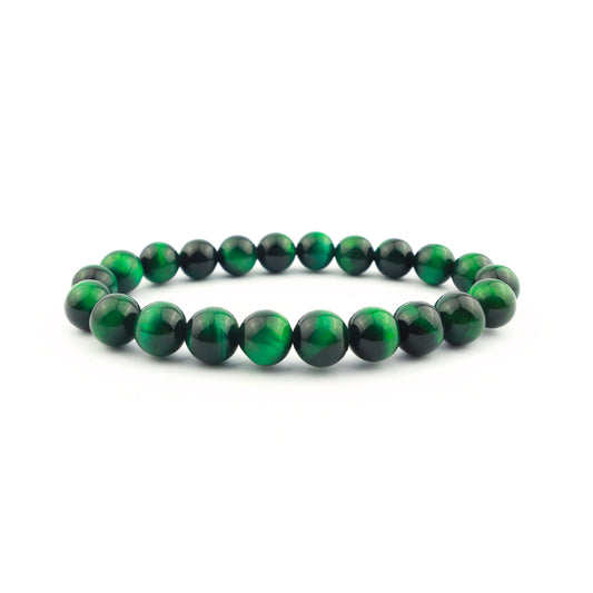 Green Tiger Eye Stretch Bracelet 8mm