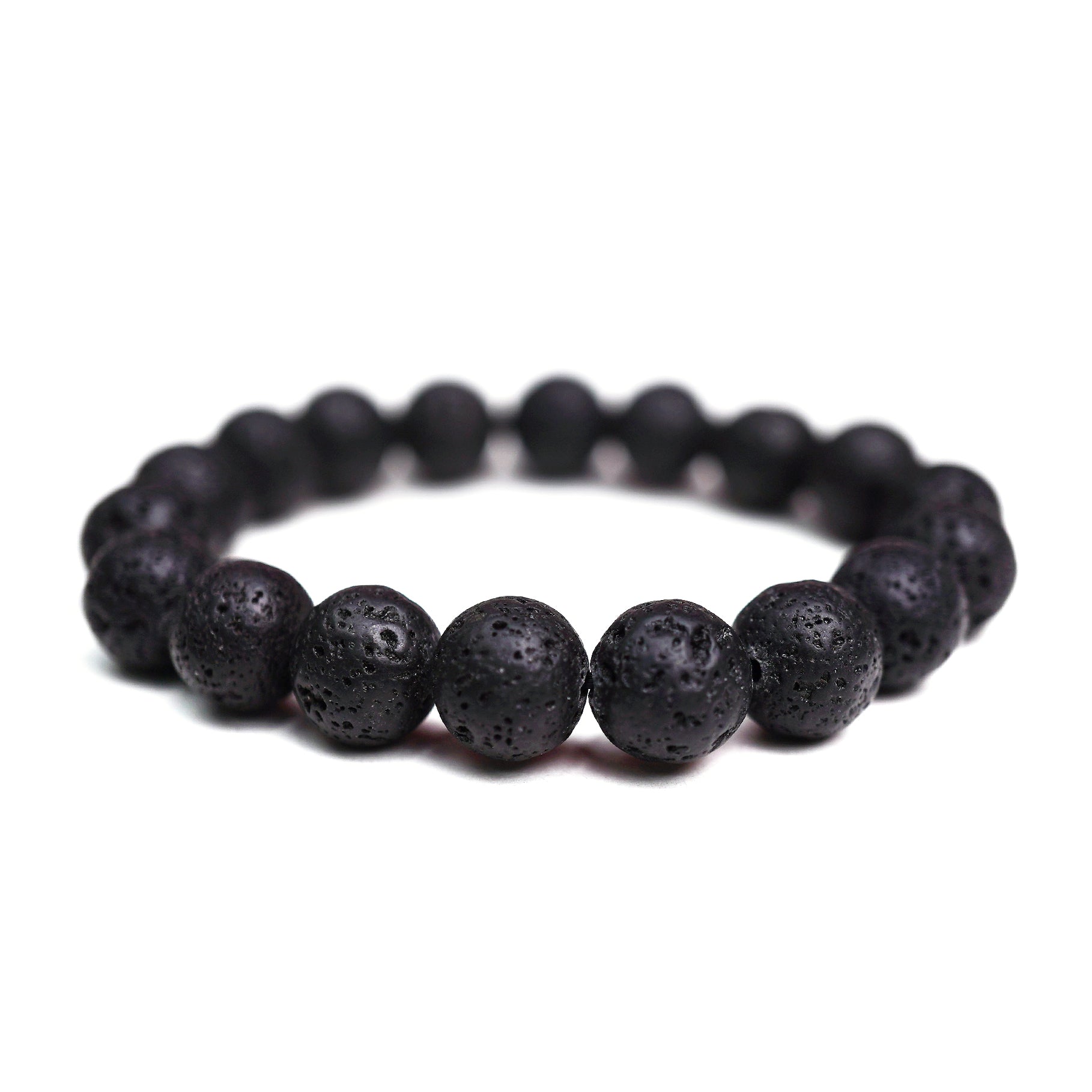 Lava Stone Stretch Bracelet 10mm