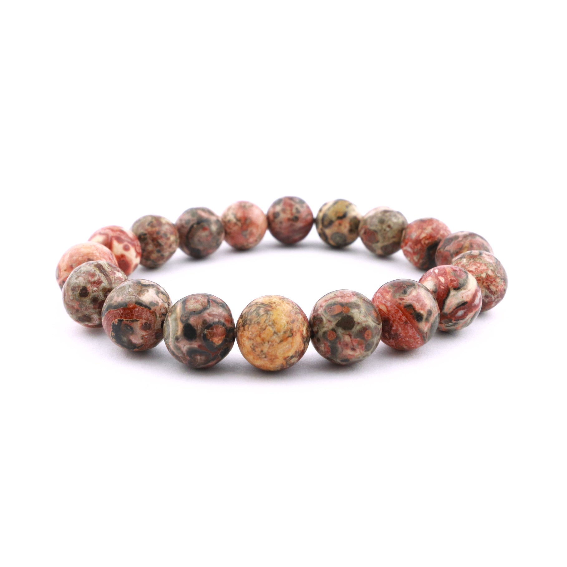 Leopard Skin Jasper Stretch Bracelet 10mm