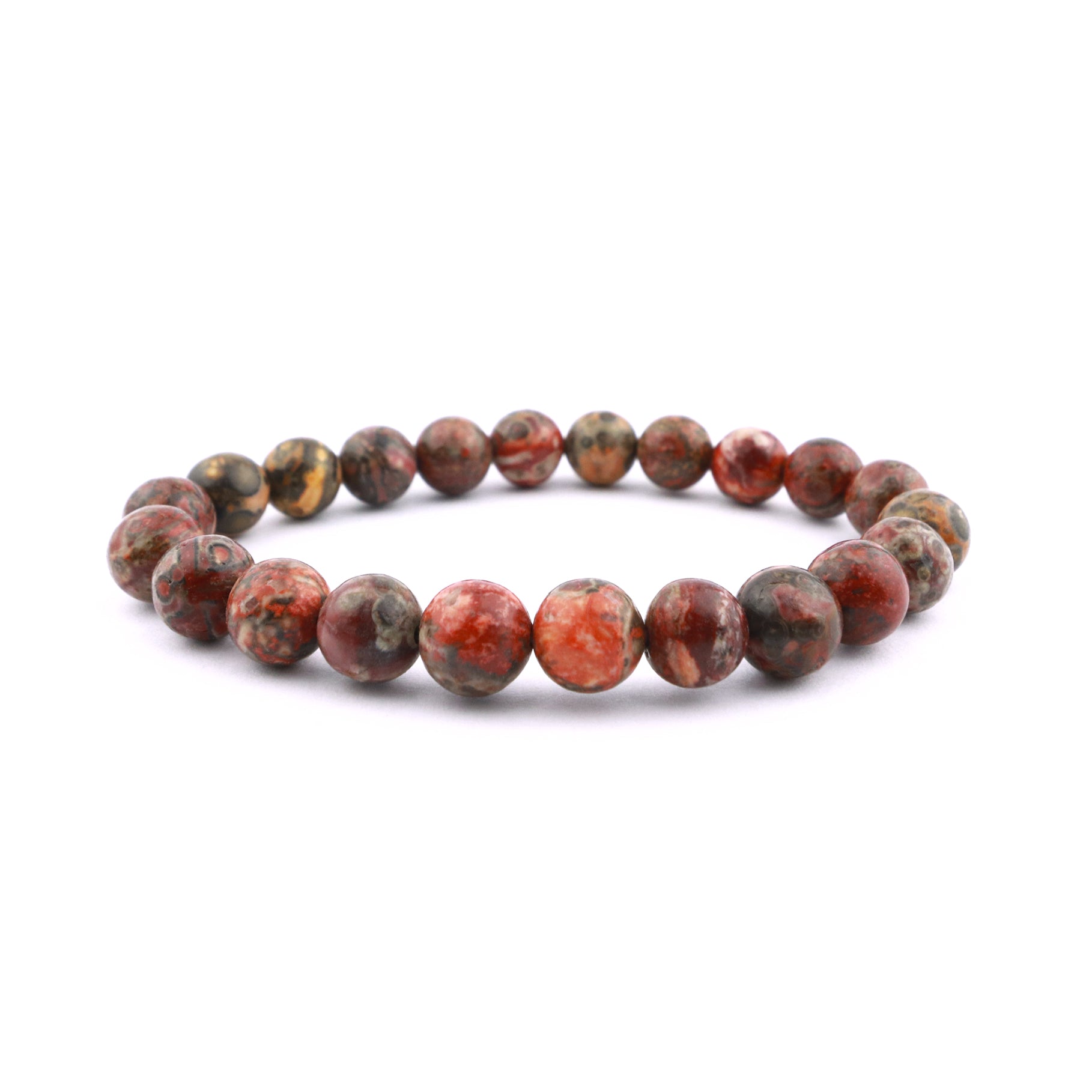 Leopard Skin Jasper Stretch Bracelet 8mm