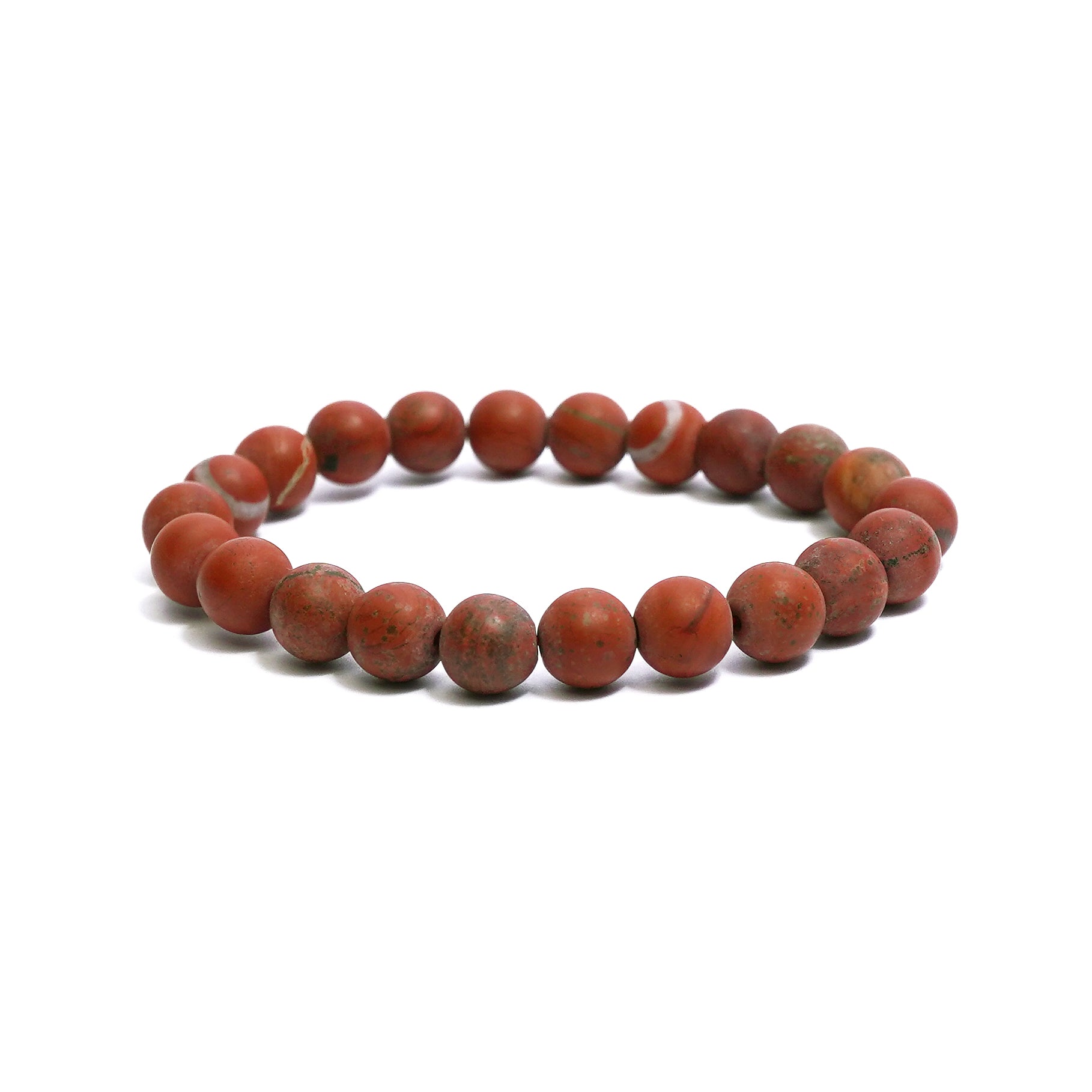 Matte Red Jasper Stretch Bracelet 8mm