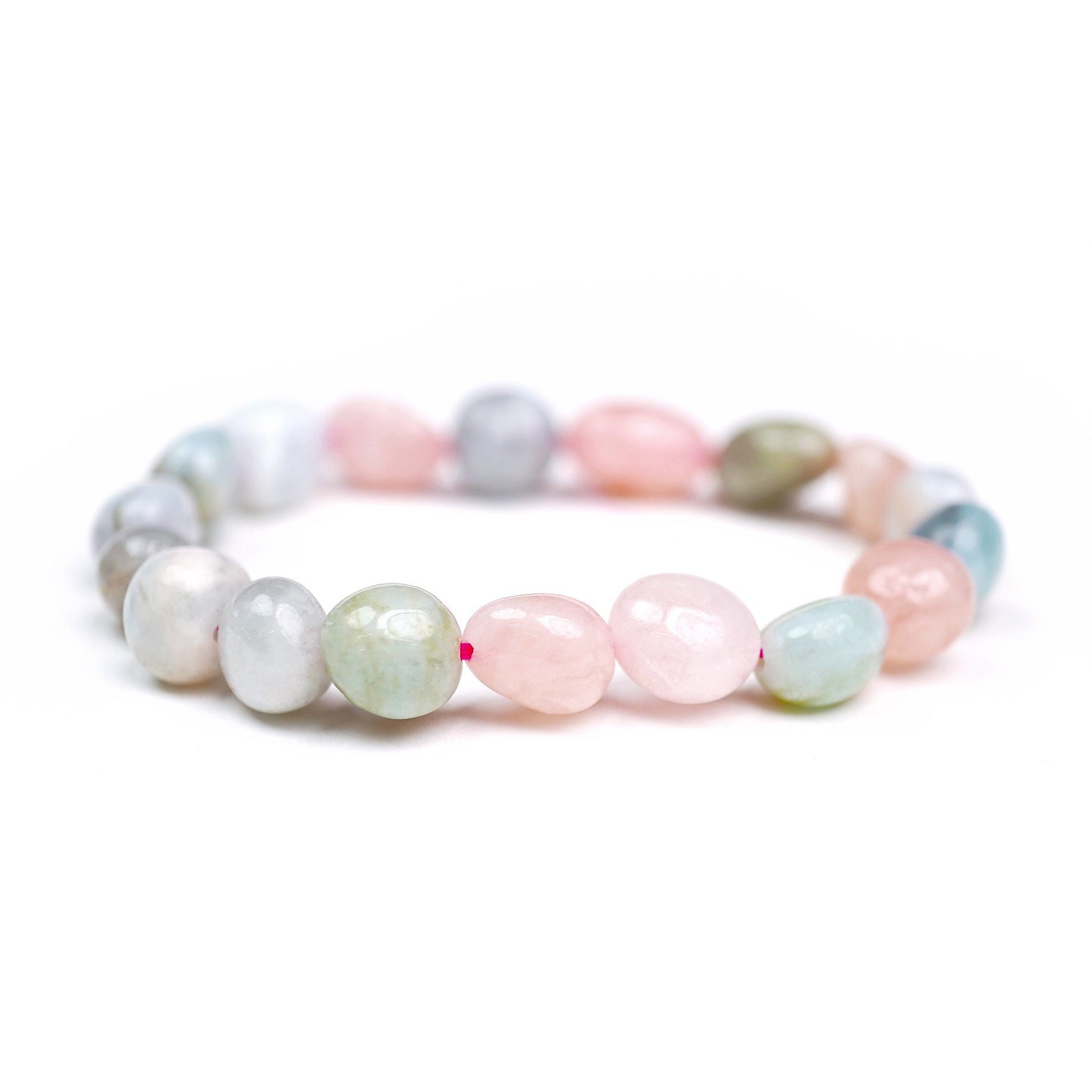 Mixed Beryl Pebbles Stretch Bracelet