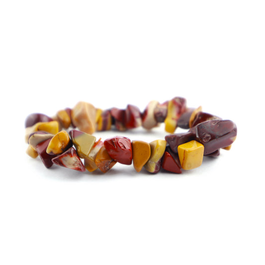 Mookaite Jasper Chips Stretch Bracelet Large