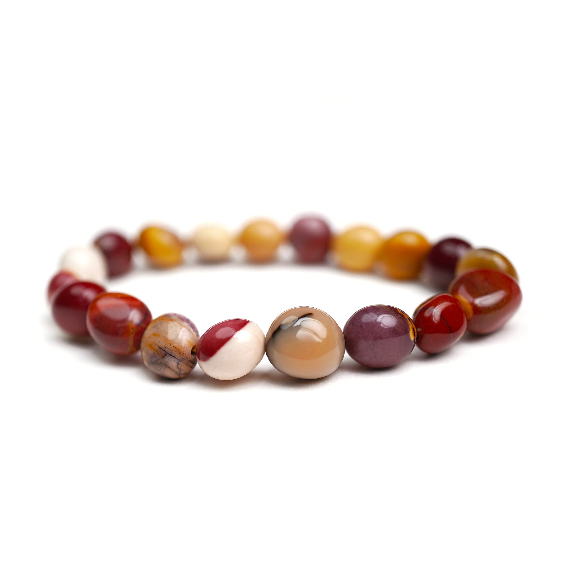 Mookaite Jasper Pebbles Stretch Bracelet