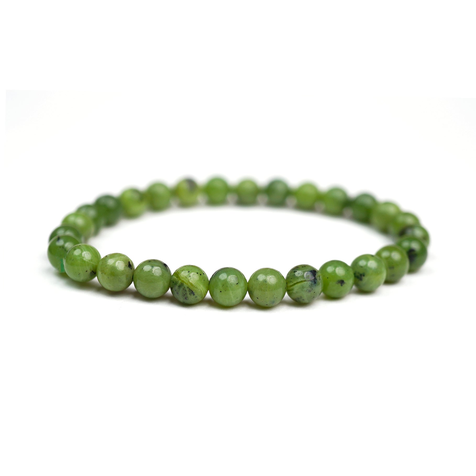 Nephrite Jade Stretch Bracelet 6mm