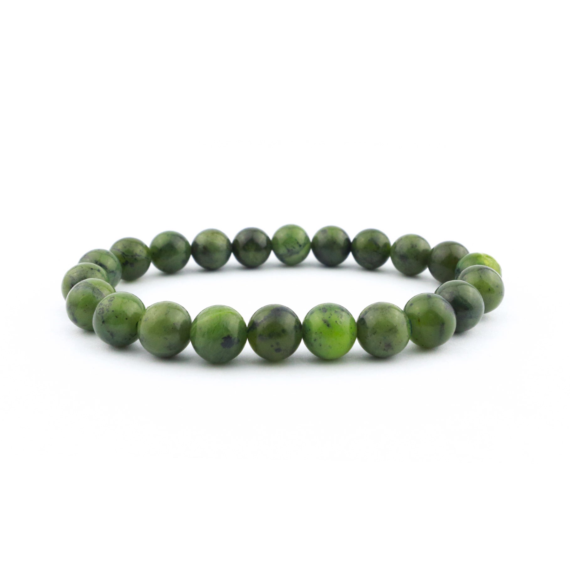 Nephrite Jade Stretch Bracelet 8mm