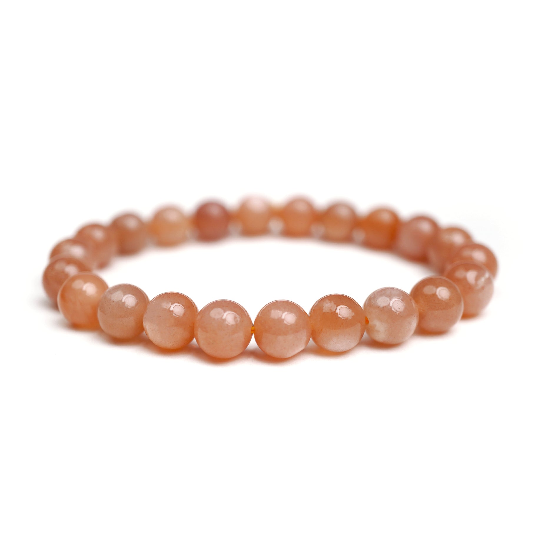 Peach Moonstone Stretch Bracelet