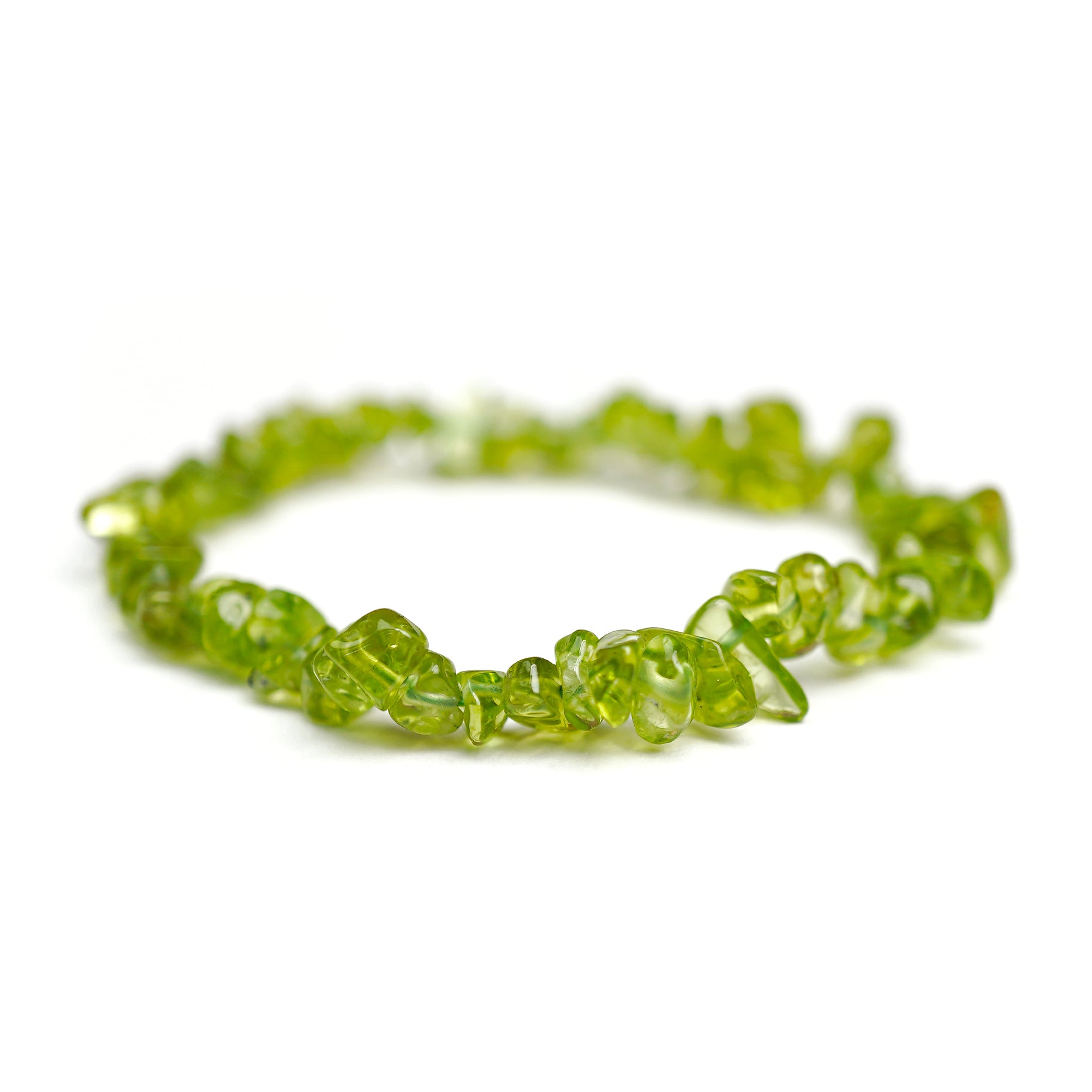 Peridot Chips Stretch Bracelet