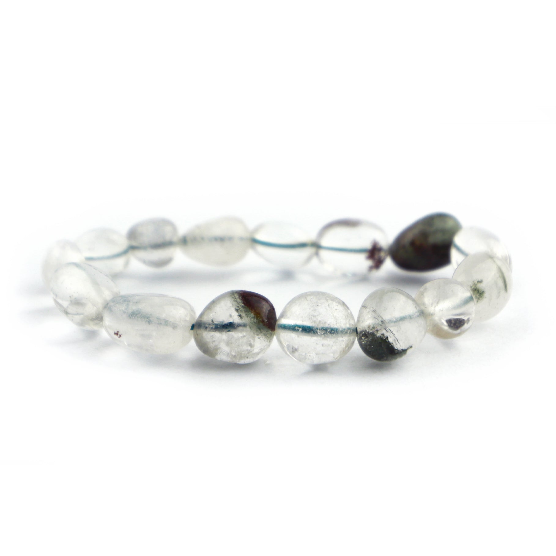 Phantom Quartz Pebbles Stretch Bracelet