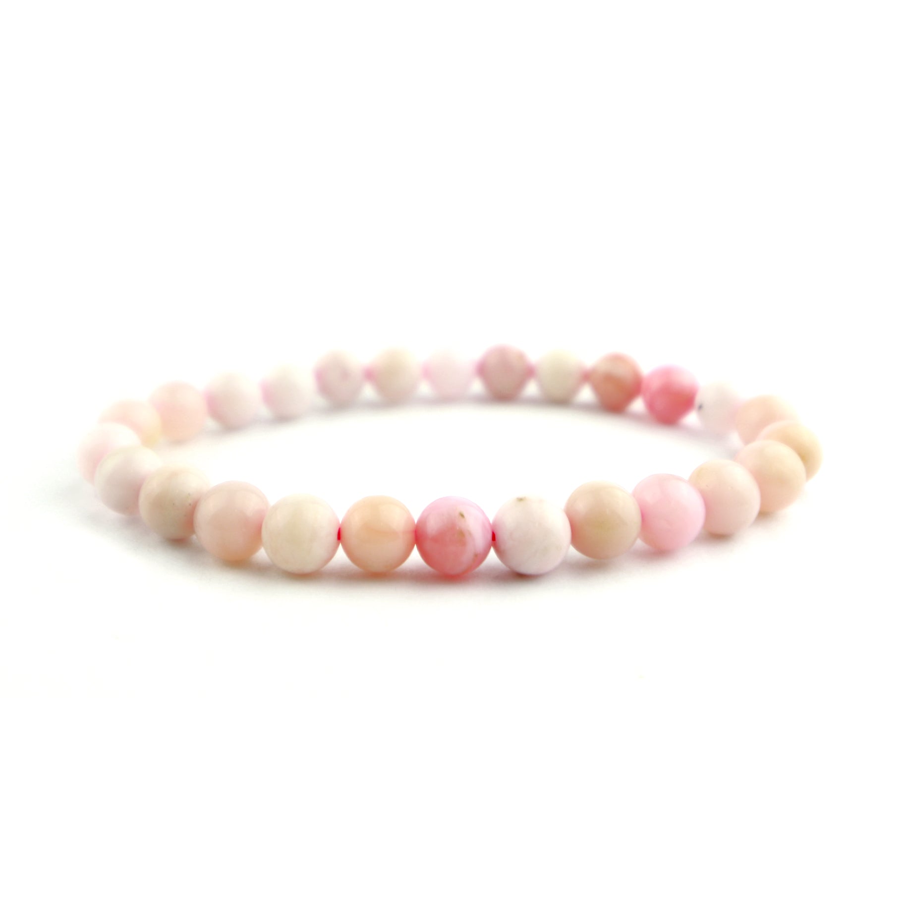 Pink Opal Stretch Bracelet 6mm