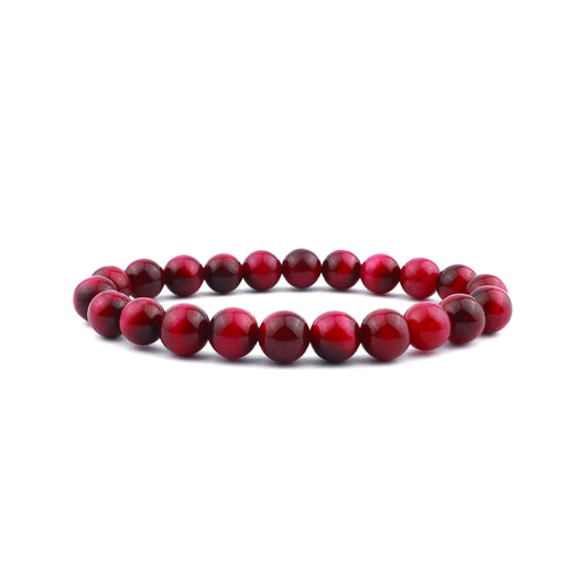 Pink Tiger Eye Stretch Bracelet 8mm