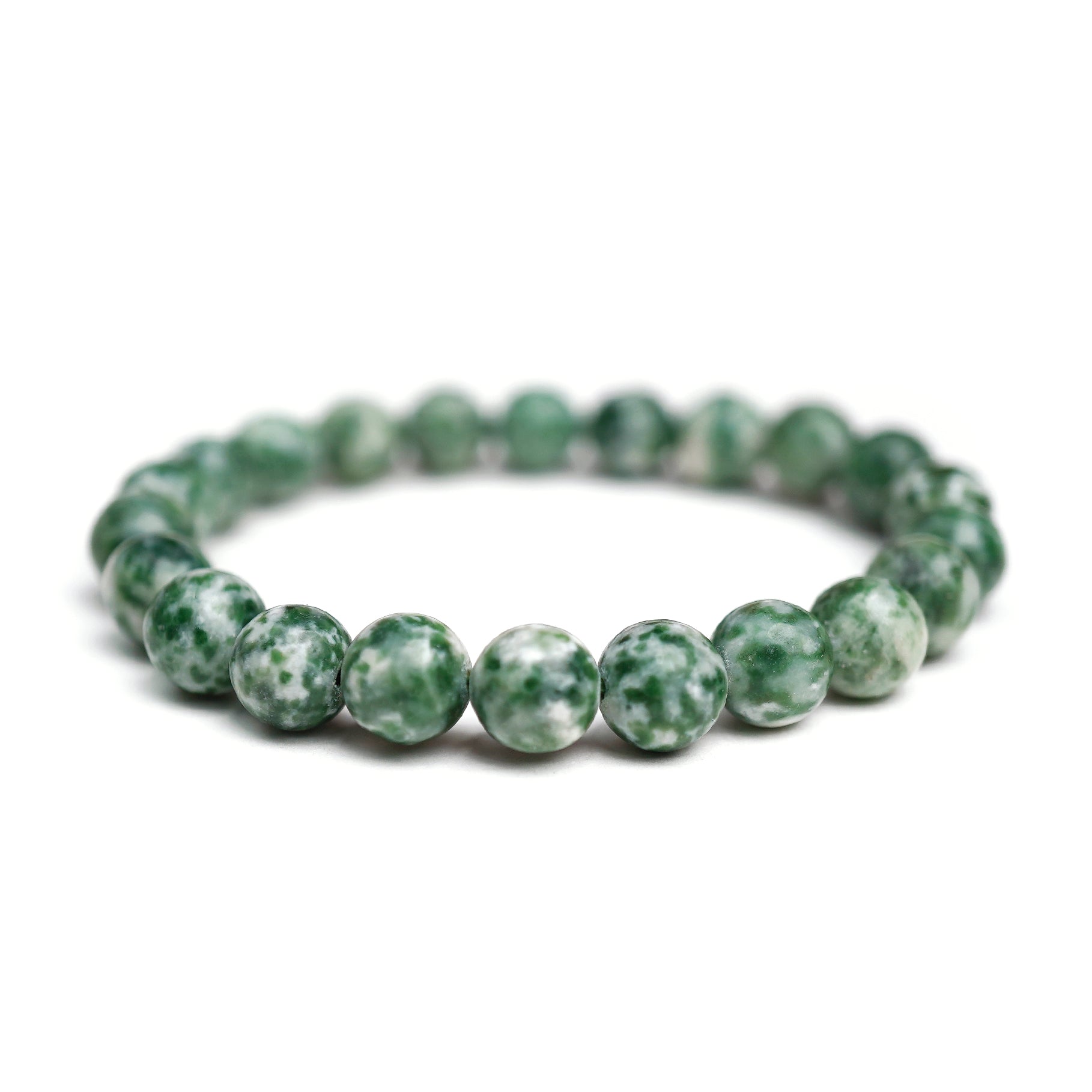 Qinghai Green Jasper Stretch Bracelet 8mm
