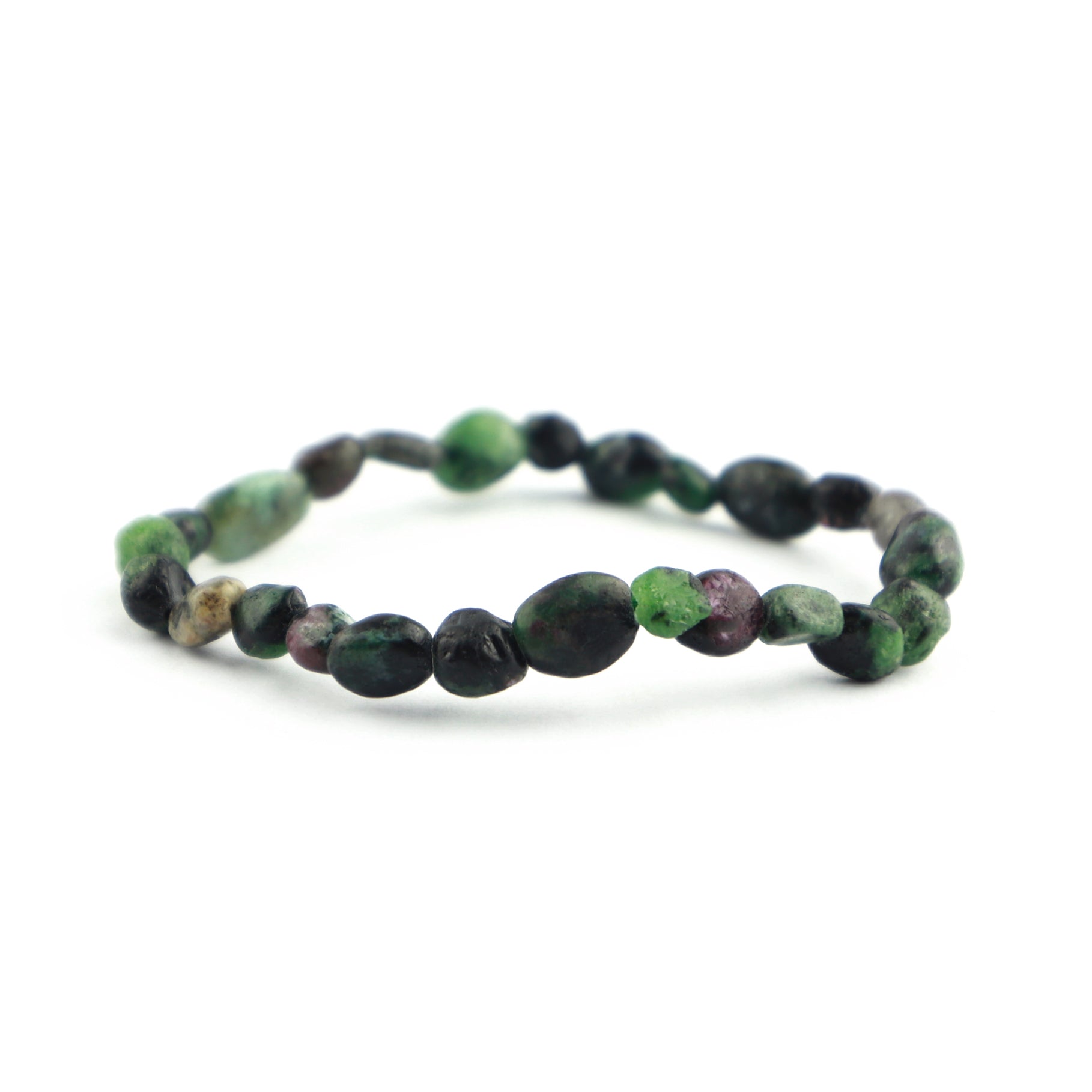 Ruby Zoisite Pebbles Stretch Bracelet