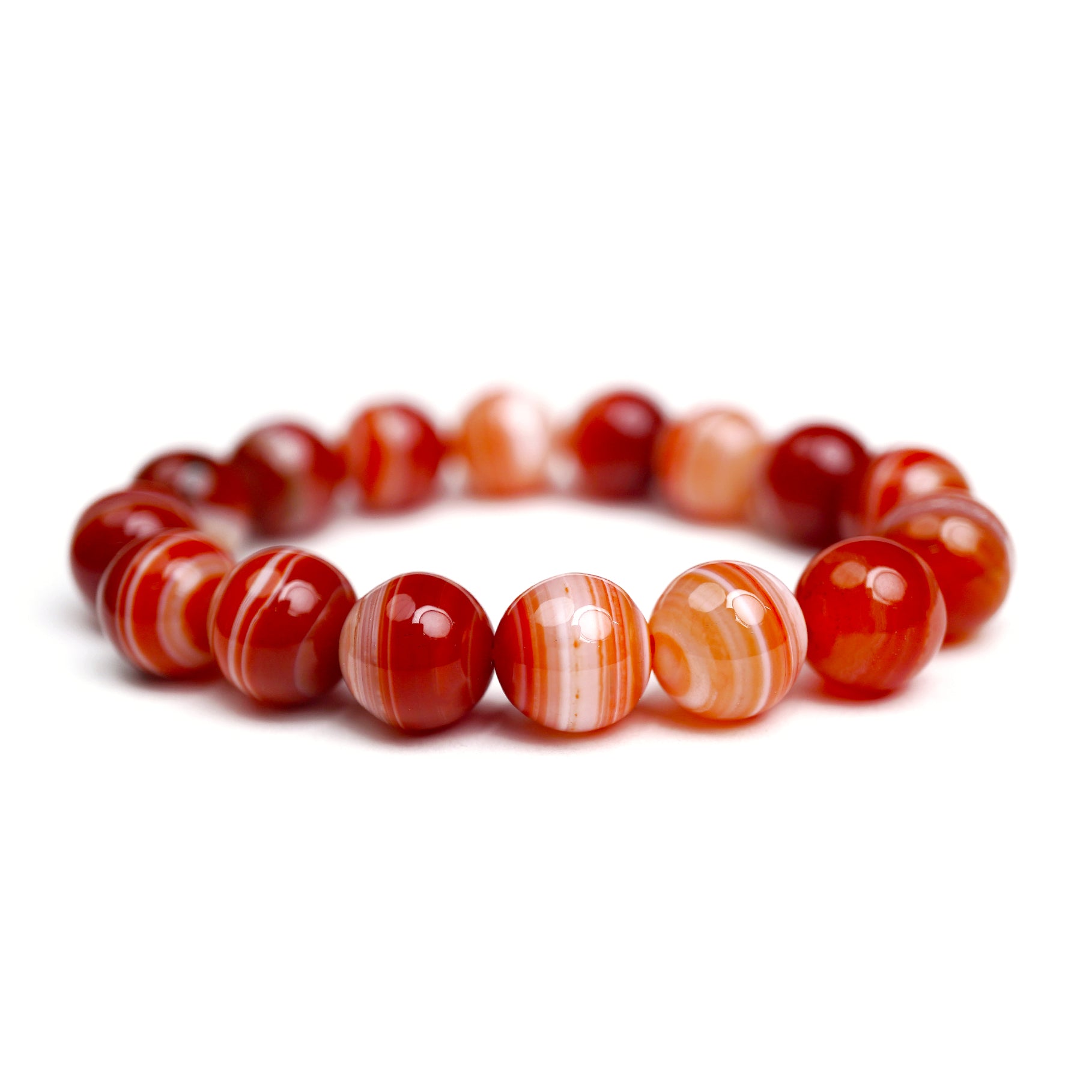 Sardonyx Stretch Bracelet 12mm