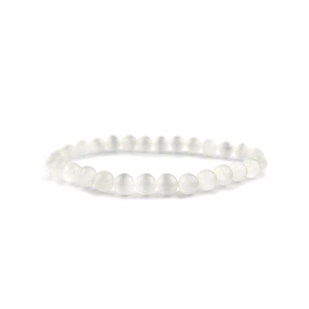 Selenite Stretch Bracelet 6mm