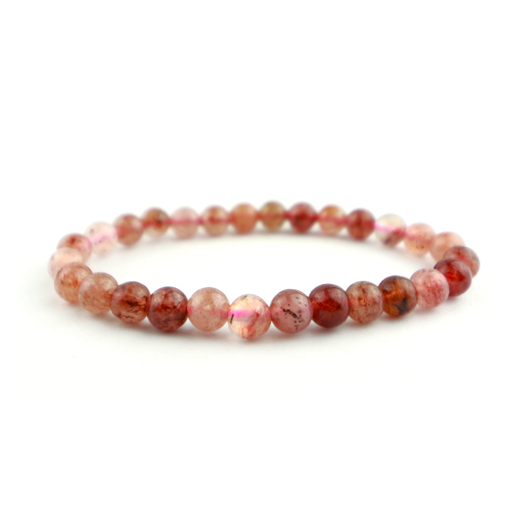 Strawberry Quartz Stretch Bracelet 6mm