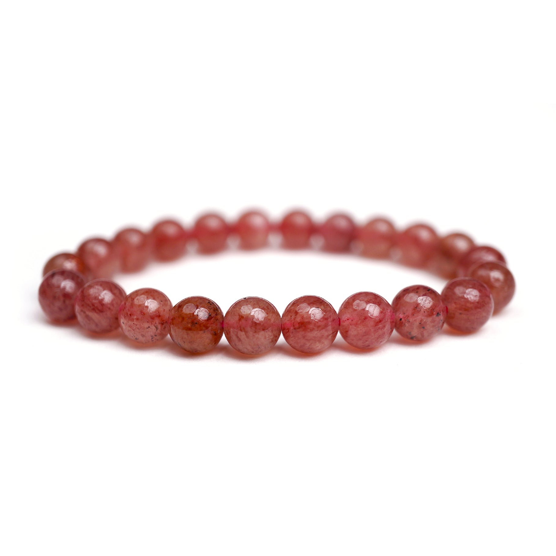 Strawberry Quartz Stretch Bracelet 8mm
