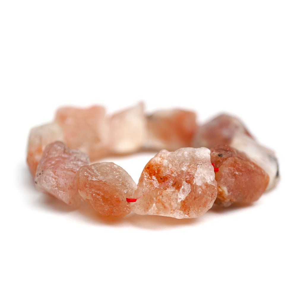 Raw Sunstone Stretch Bracelet Medium
