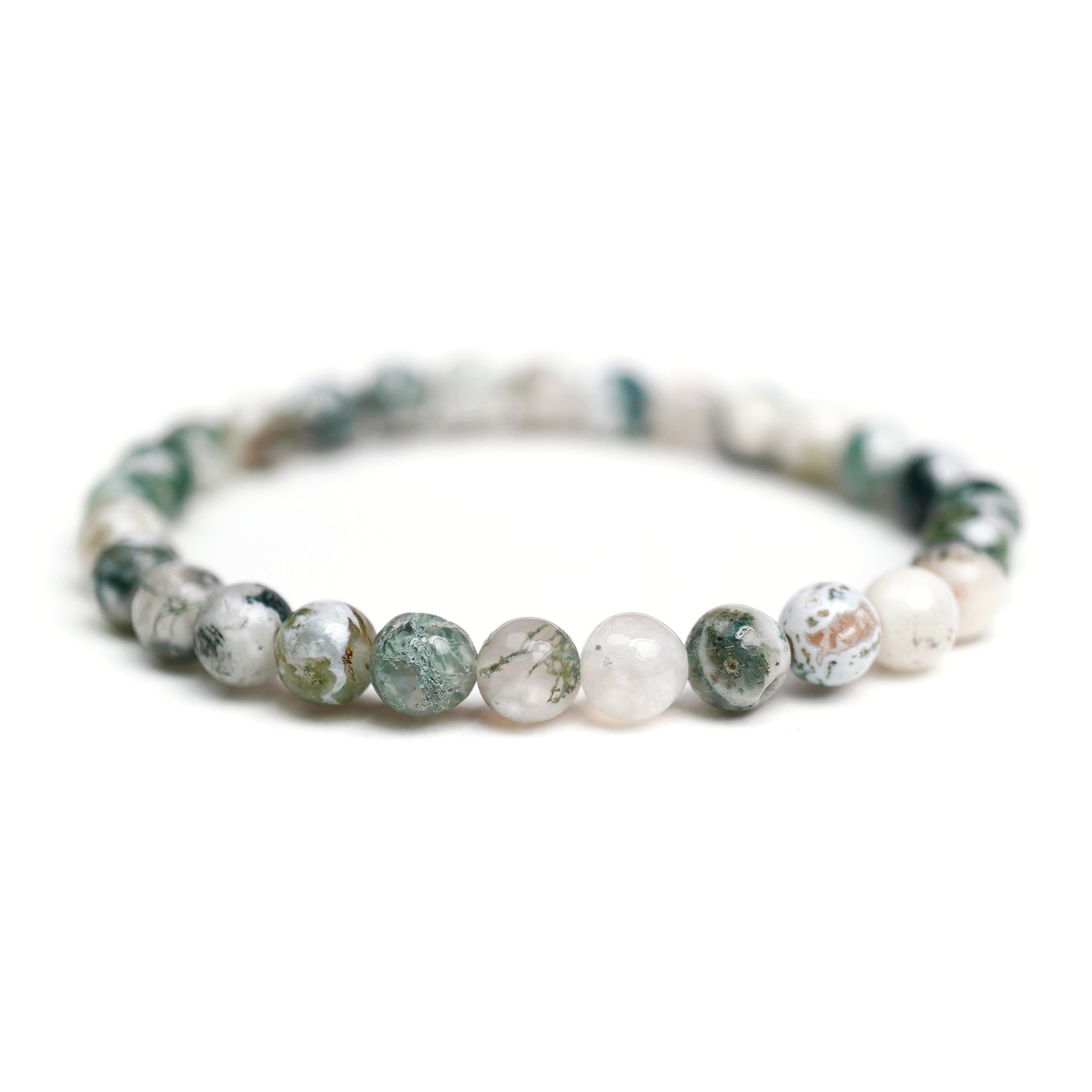Tree Agate Stretch Bracelet 6mm