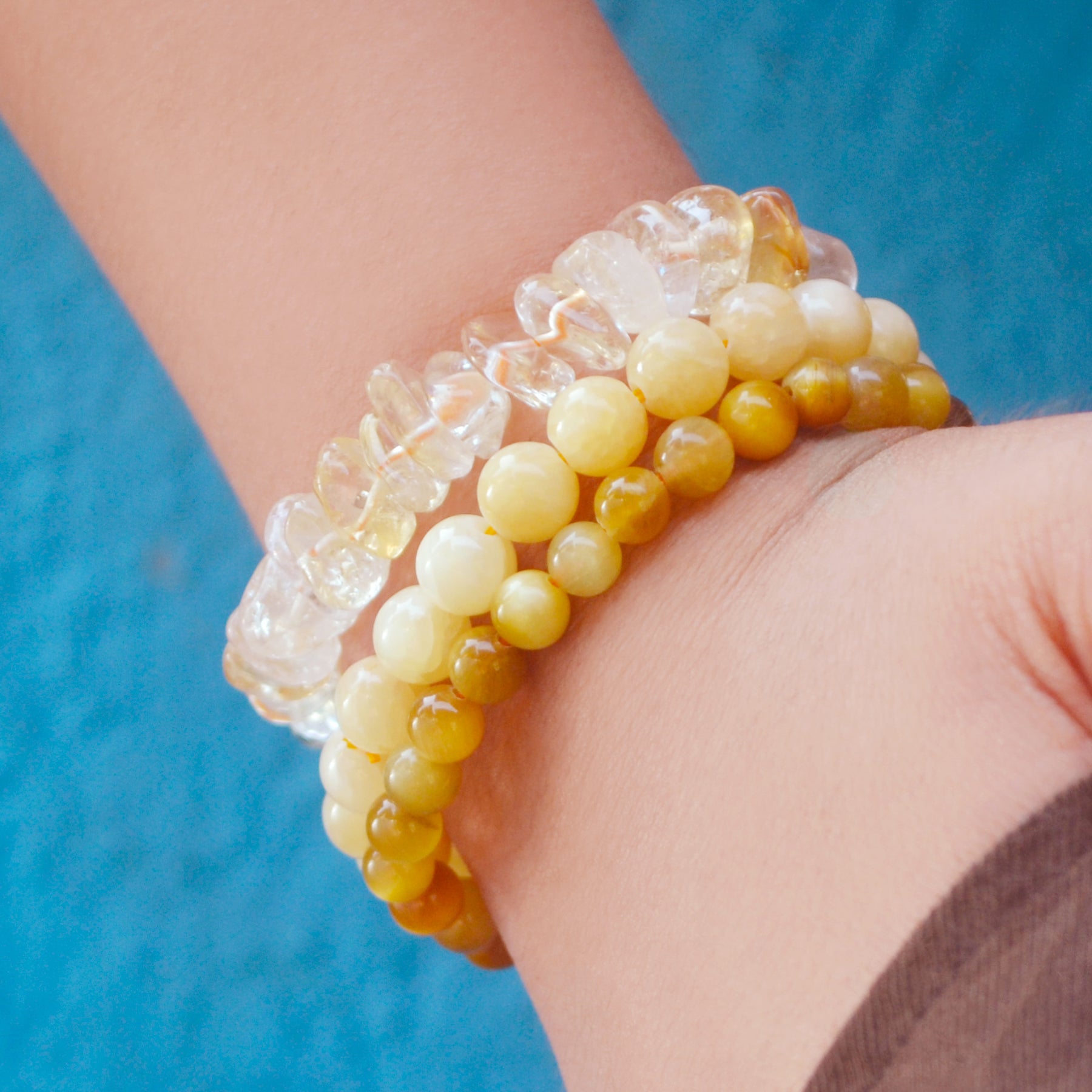 Yellow Calcite Stretch Bracelet 8mm