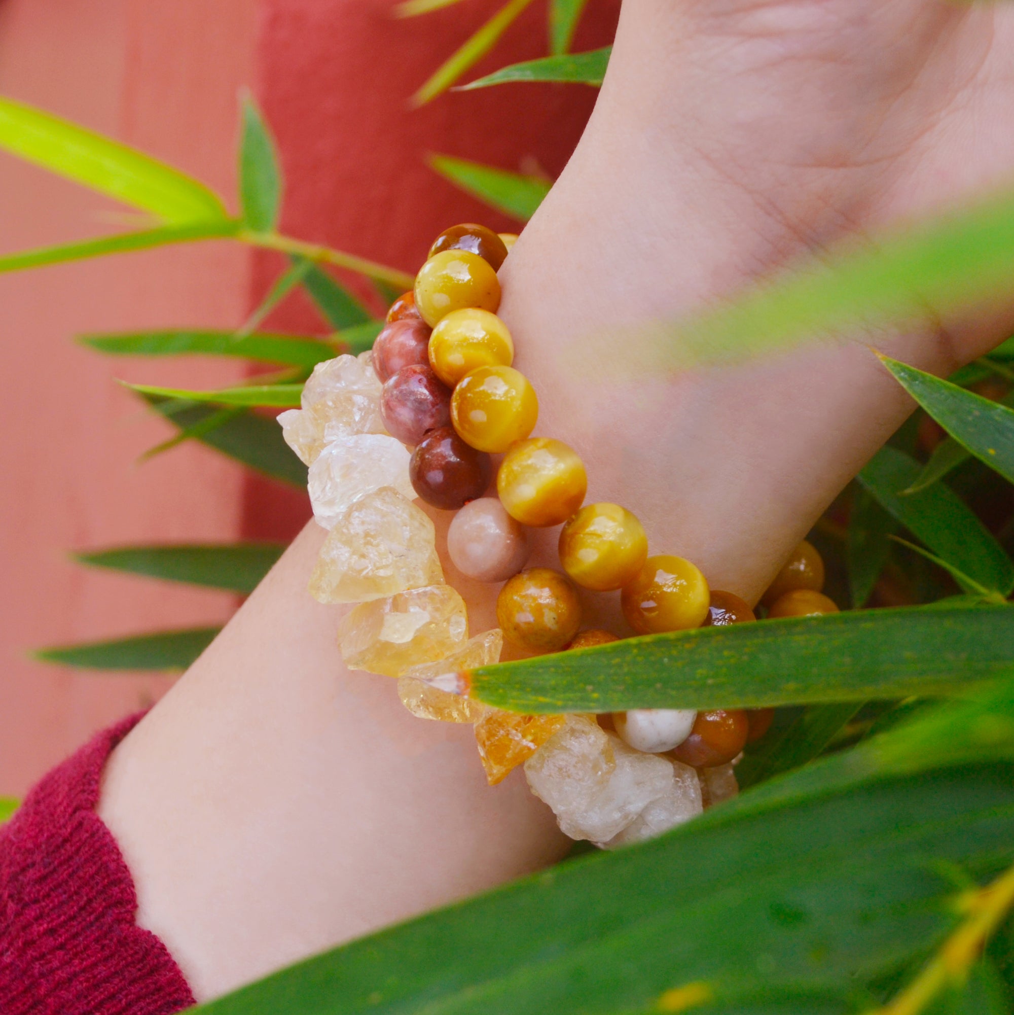 Raw Citrine Stretch Bracelet Medium