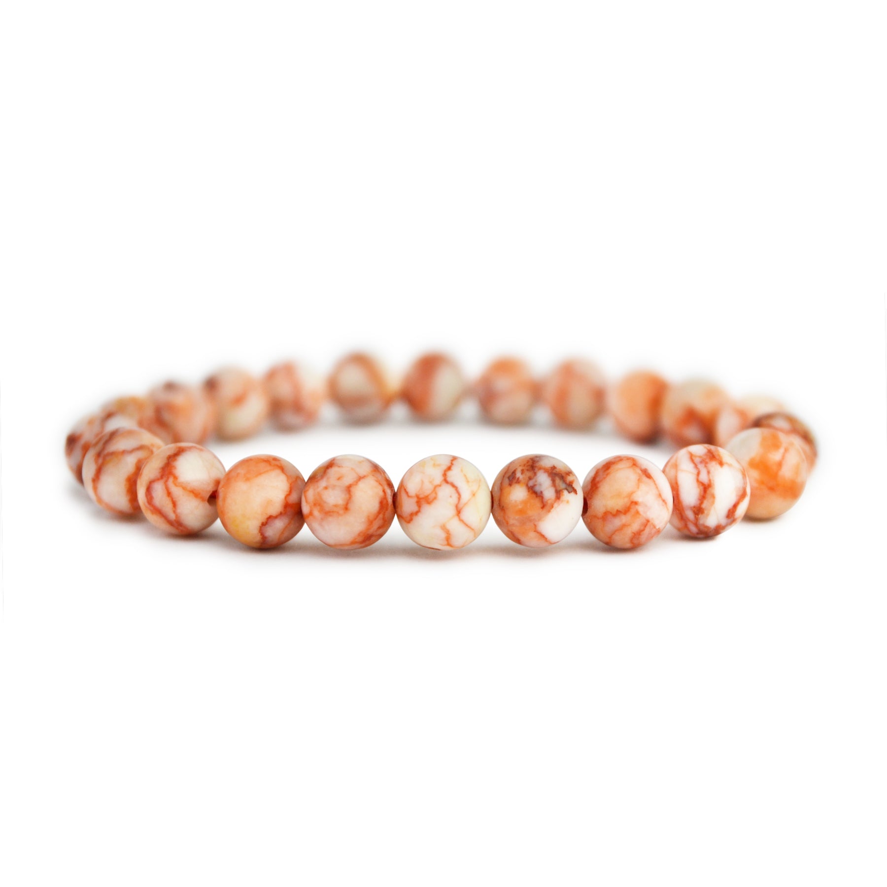 Red Vein Jasper Stretch Bracelet 8mm