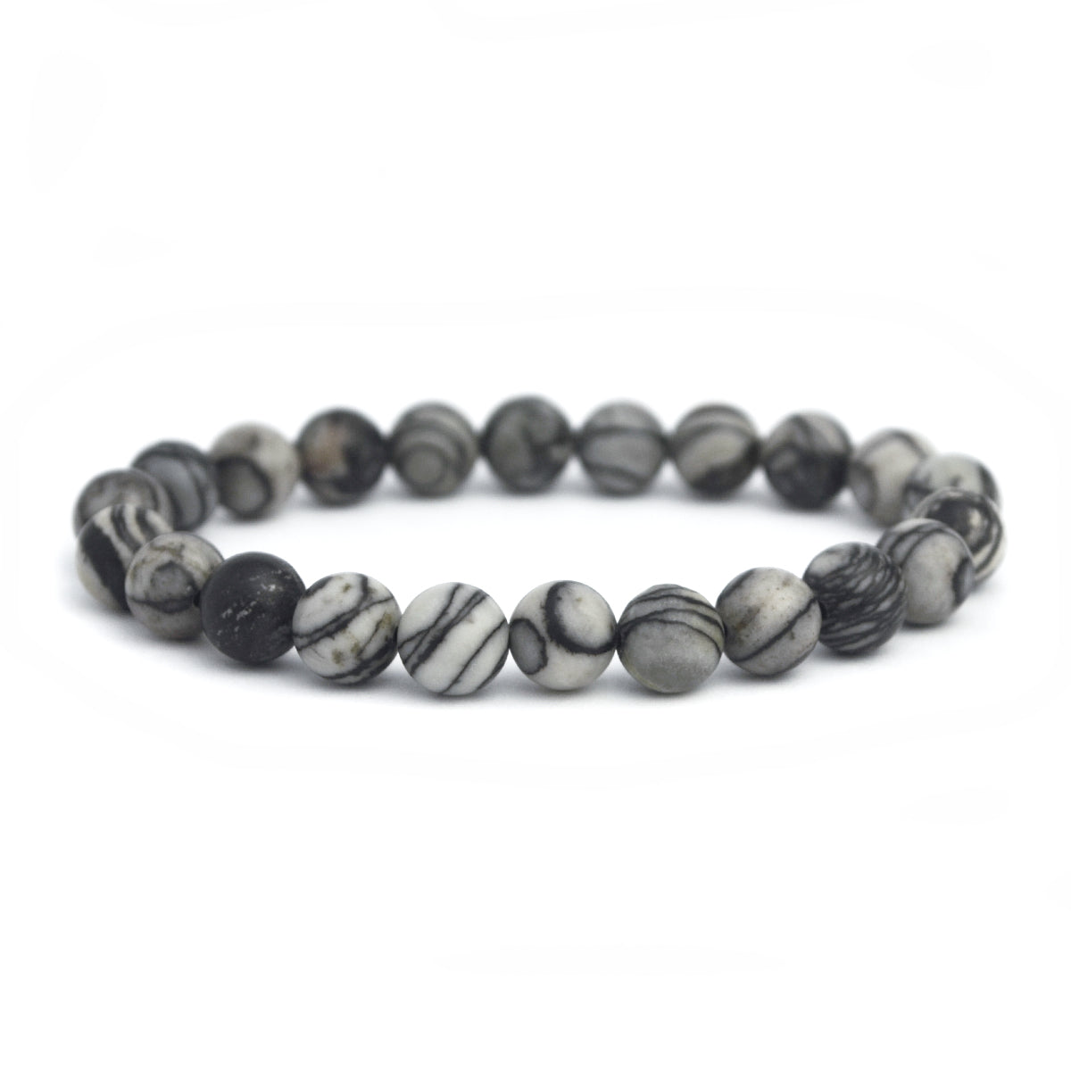 Spider Web Jasper Stretch Bracelet 8mm