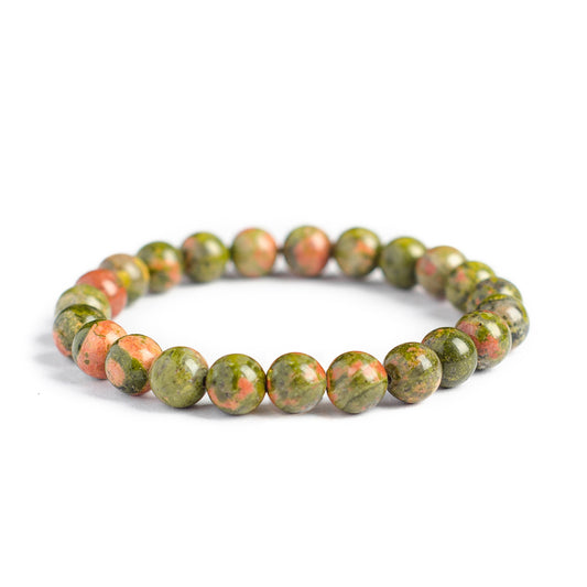 Unakite Stretch Bracelet 8mm