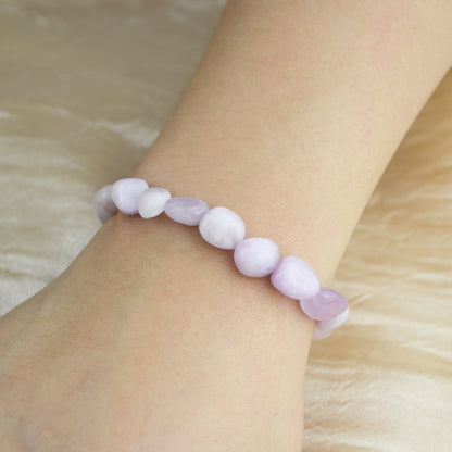 Kunzite Pebbles Stretch Bracelet