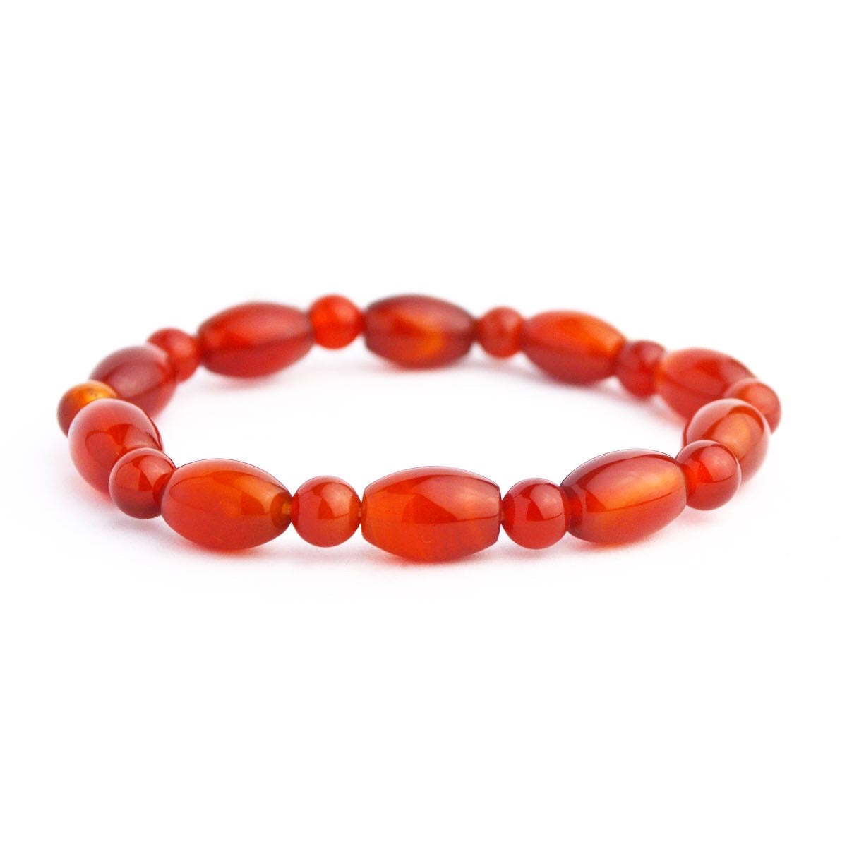 Carnelian Stretch Bracelet Oval