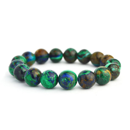 A-Grade Chrysocolla Stretch Bracelet 12mm