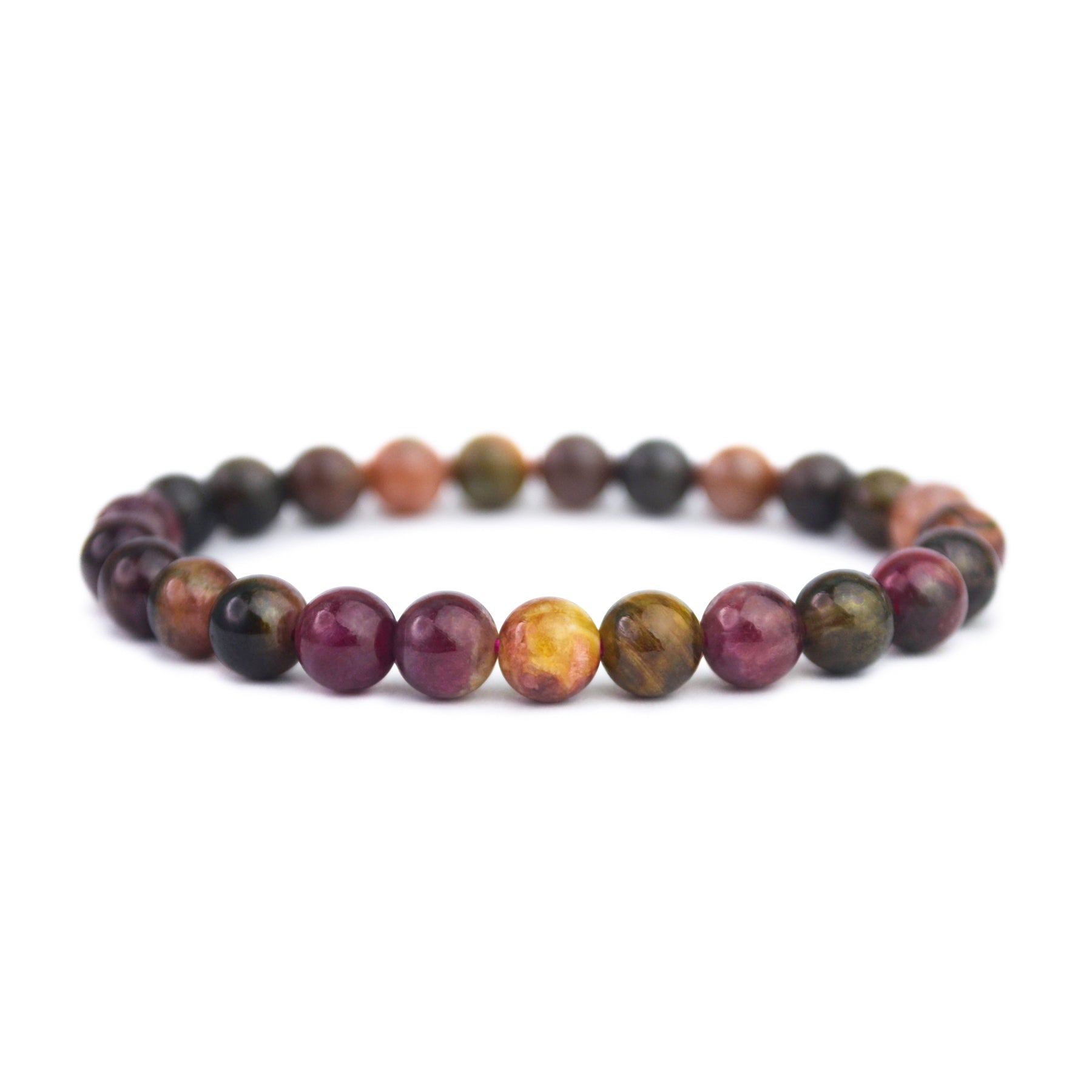 Mixed Tourmaline Stretch Bracelet 8mm