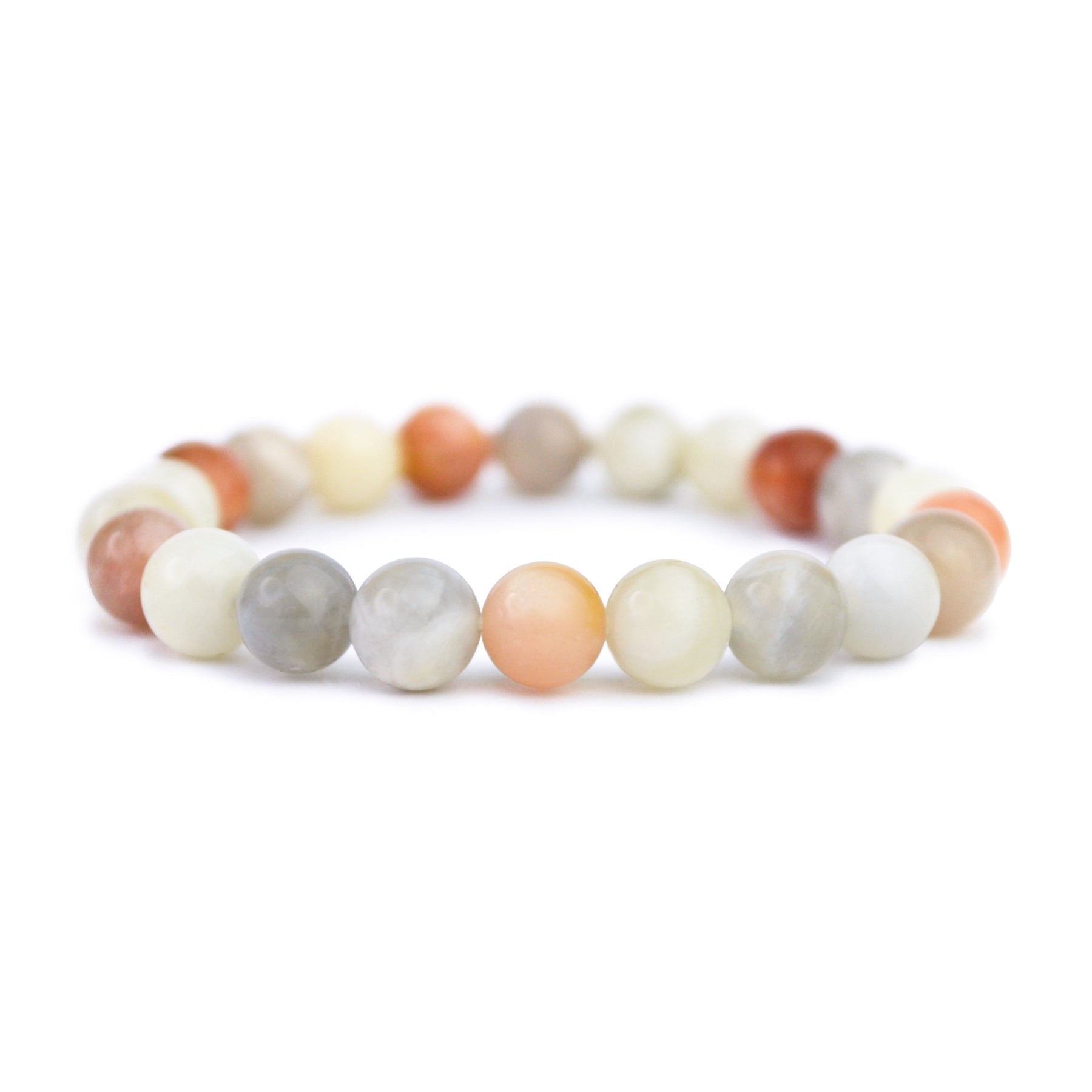 Mixed Moonstone Stretch Bracelet 8mm