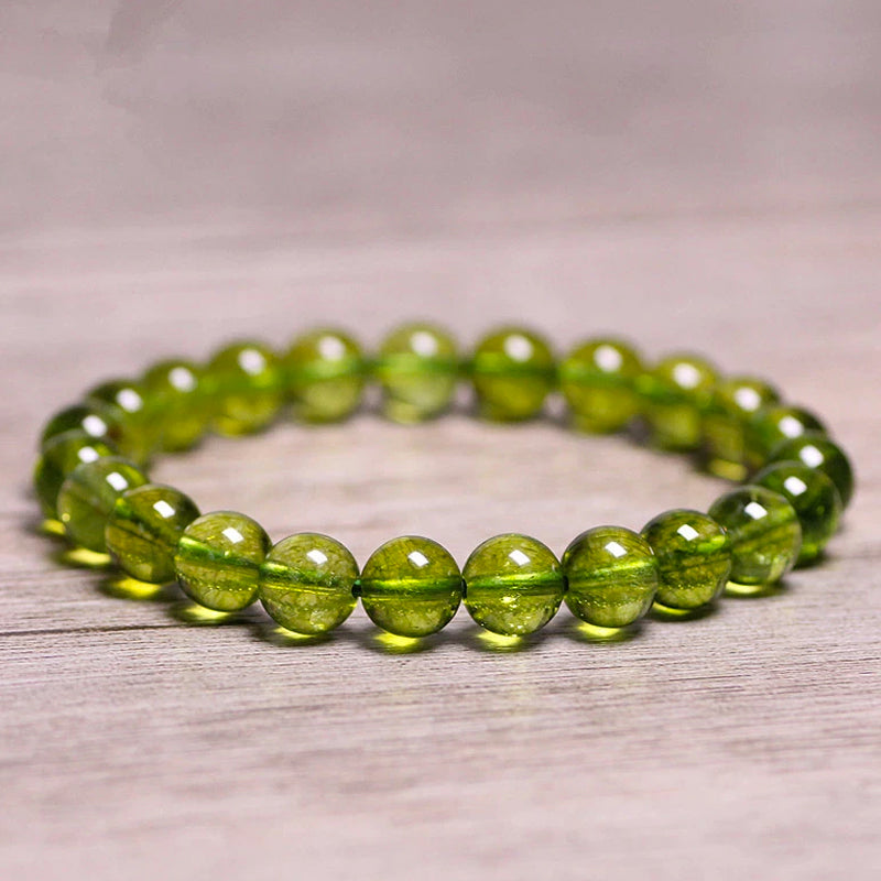 A-Grade Peridot Stretch Bracelet 8mm